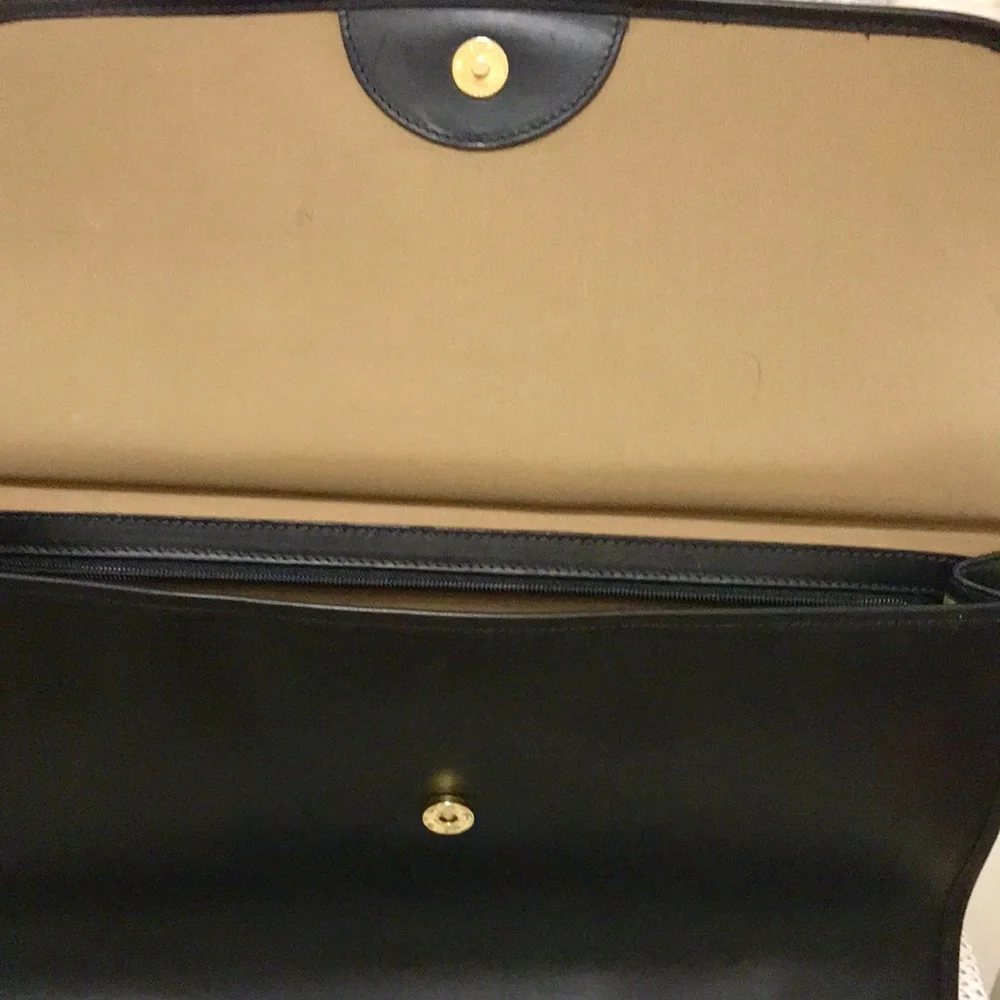 Vintage Hartmann Black Leather Unisex Briefcase